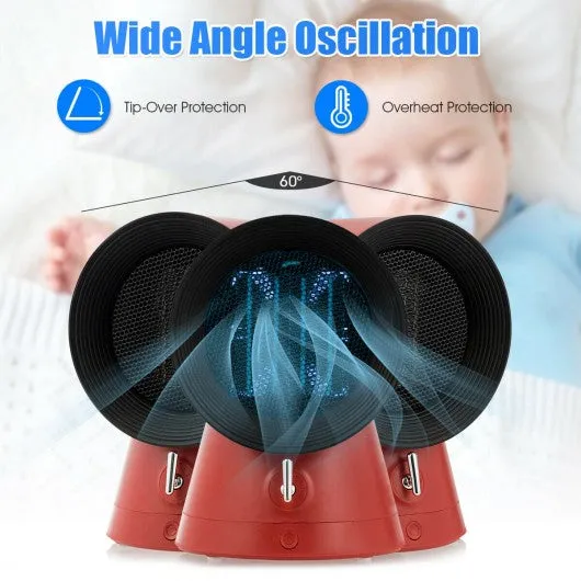 1500 W Portable Mini Electric Desktop Fan heater-Red