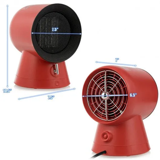 1500 W Portable Mini Electric Desktop Fan heater-Red