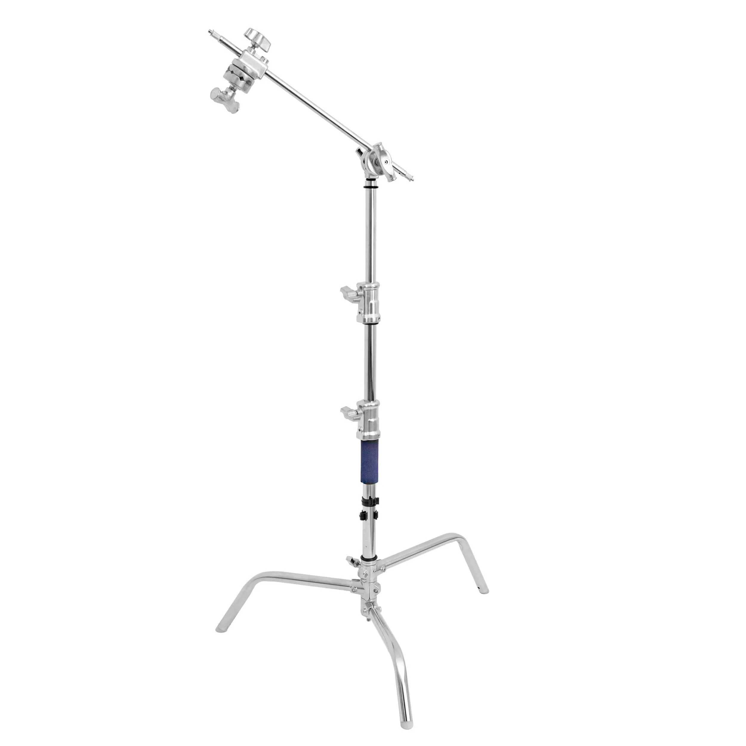 161cm Robust Stainless-Steel Turtle-Based Studio C-Stand with 20" Grip Arm