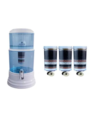 20L BPA-Free Water Purifier w/ 24 Filters, Alkaline, Aimex