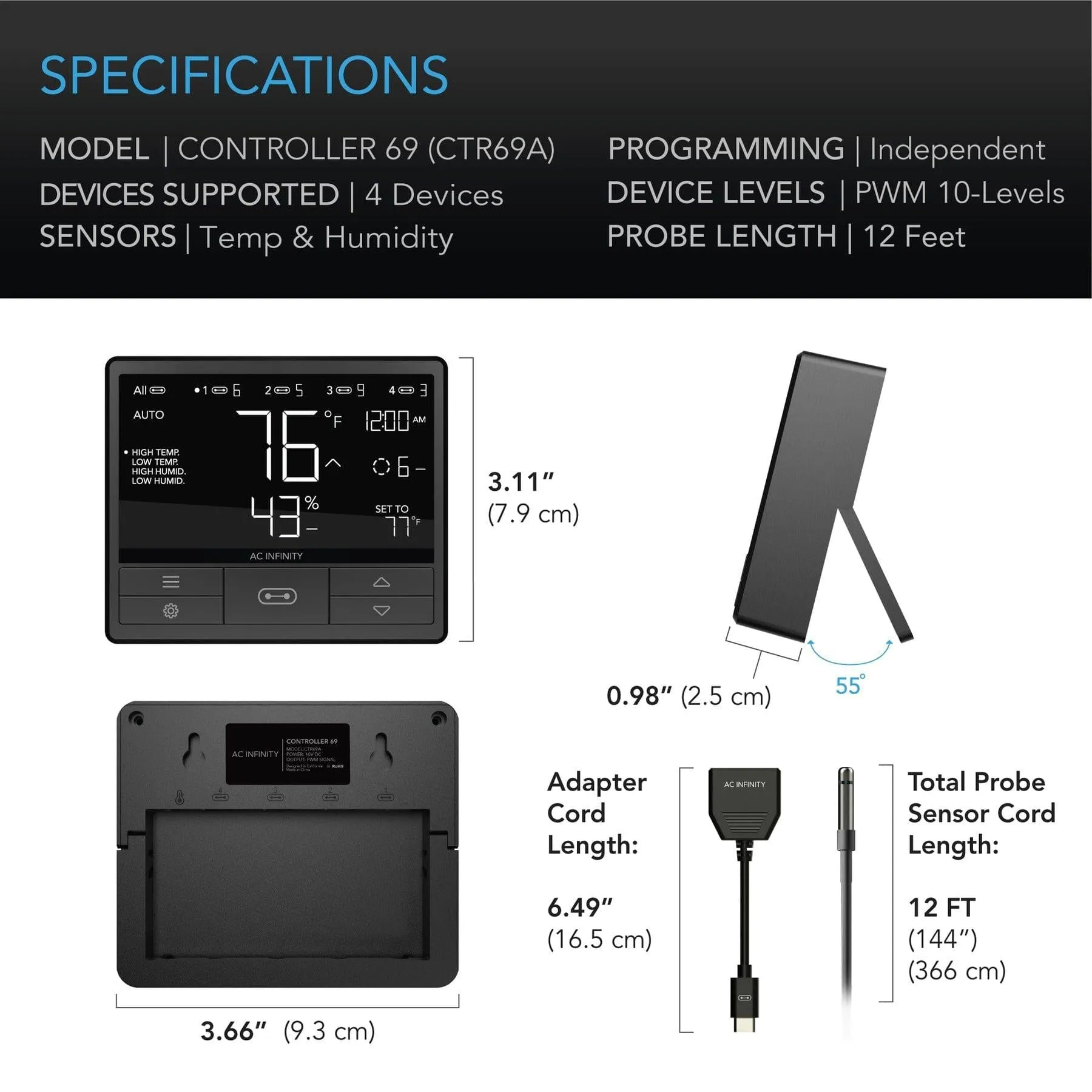 AC Infinity UIS Controller 69A (Bluetooth)