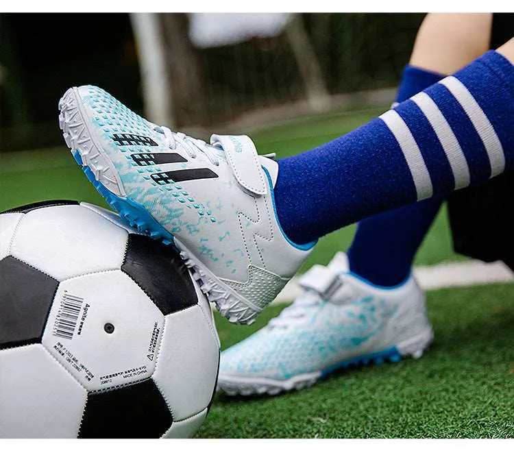 Boys' Soccer Shoes, Magic Tape, Turf Training Shoes, Outdoor Sports