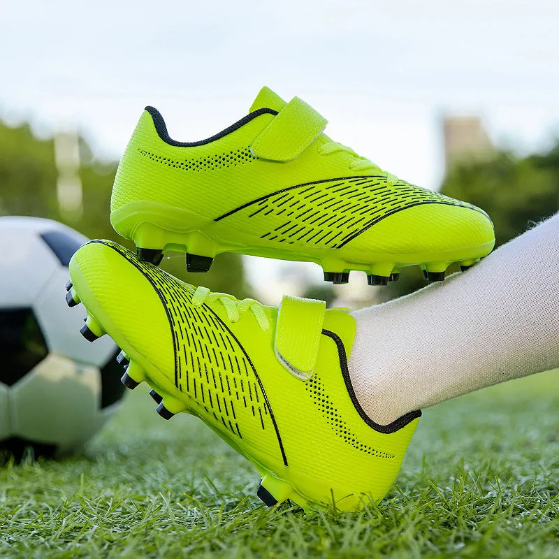 Children's Soccer Shoes, Magic Tape, TF Studs, Grass Training