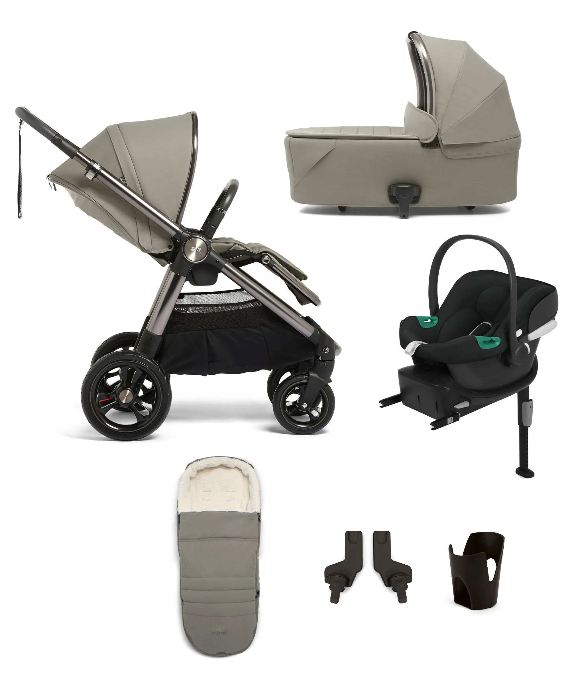 Complete Ocarro Pushchair Bundle with Cybex Aton B2 Car Seat – Everest