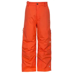 Contamines - Kid's Ski Pants - Hot Orange