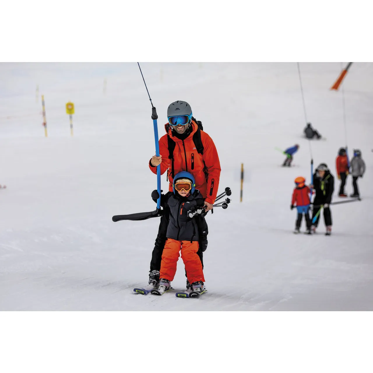 Contamines - Kid's Ski Pants - Hot Orange