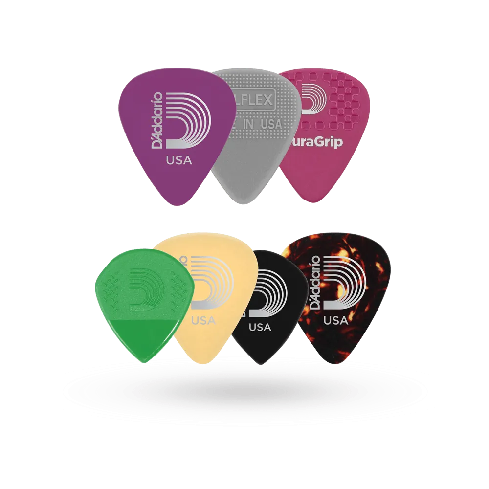 D'Addario  7 Guitar Picks Variety Pack - Heavy