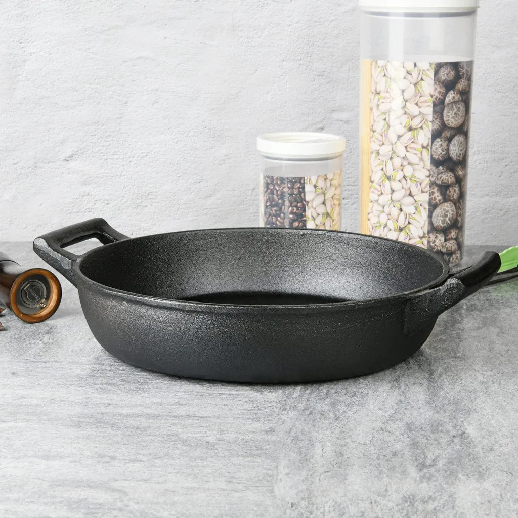 Fissman Shallow Casserole  Cast Iron Black 30cm