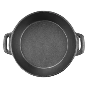 Fissman Shallow Casserole  Cast Iron Black 7 x 30cm