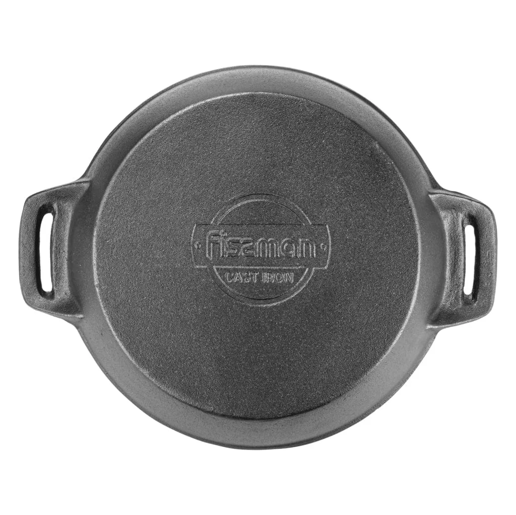 Fissman Shallow Casserole  Cast Iron Black 7 x 30cm