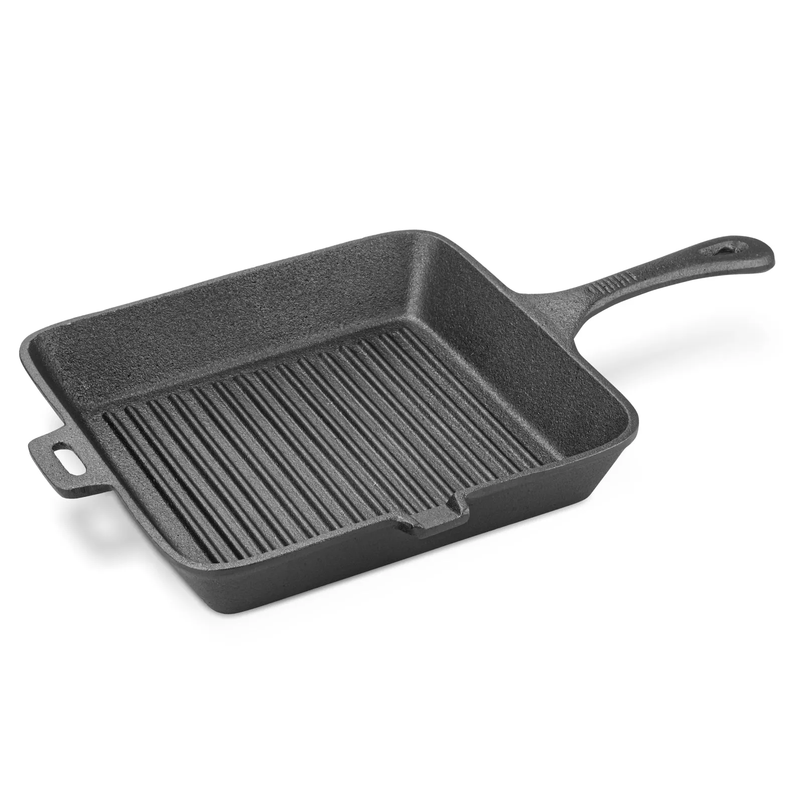 Fissman Square Grill Pan With Helper Handle Cast Iron Black 26x4.5cm