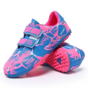 Kids' Soccer Shoes, Magic Tape, Long Studs, Low-Cut