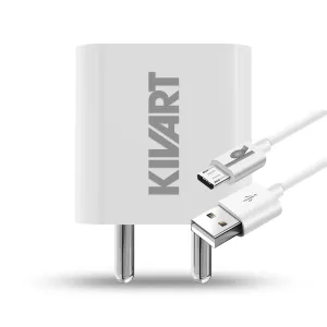 Kivart Kore V8 :Super Fast Wall Charger | With T-1 Version 8 USB Support | Smart & Safe Charging