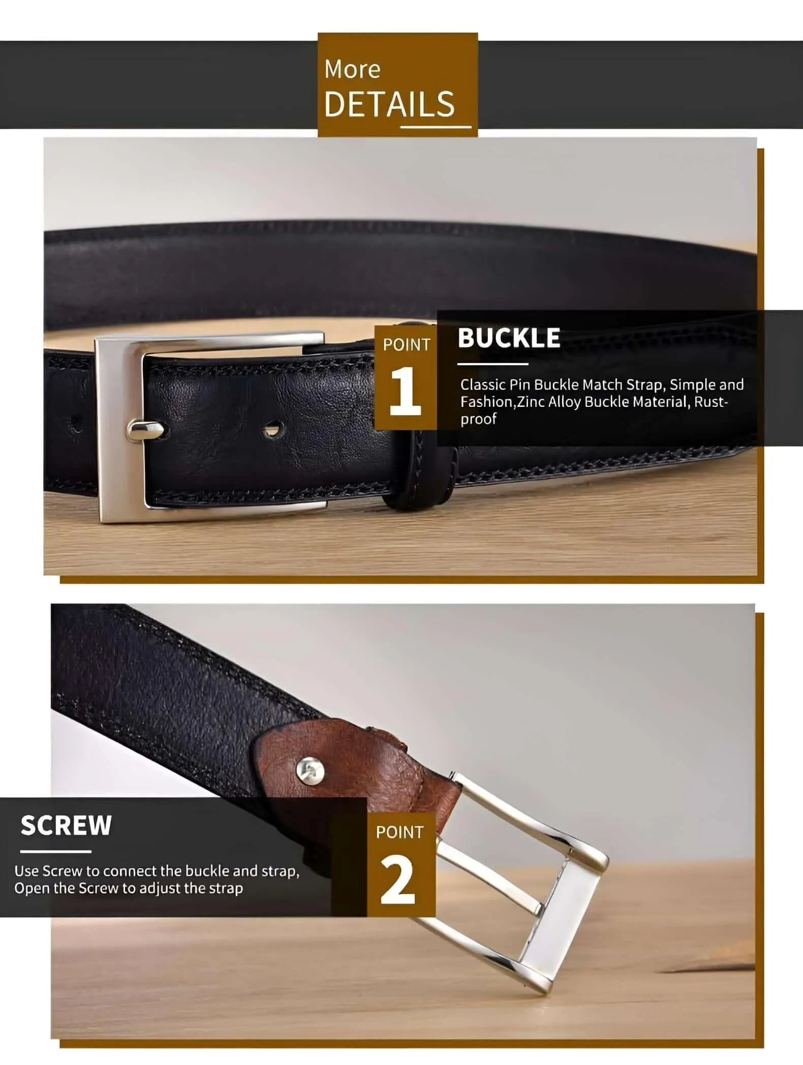 Men's Casual Trouser Belt