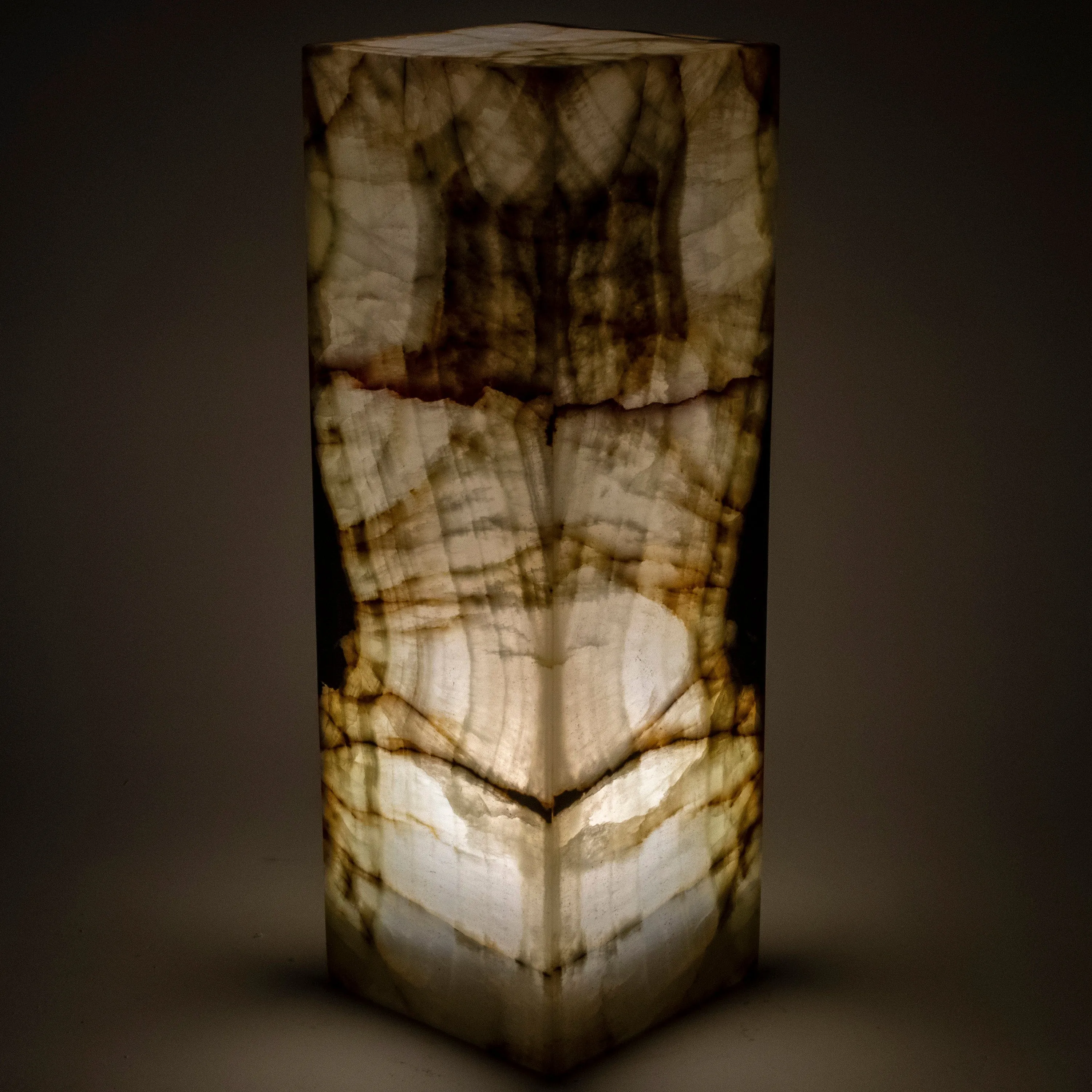 Natural Onyx Lamp Light Tower - 24