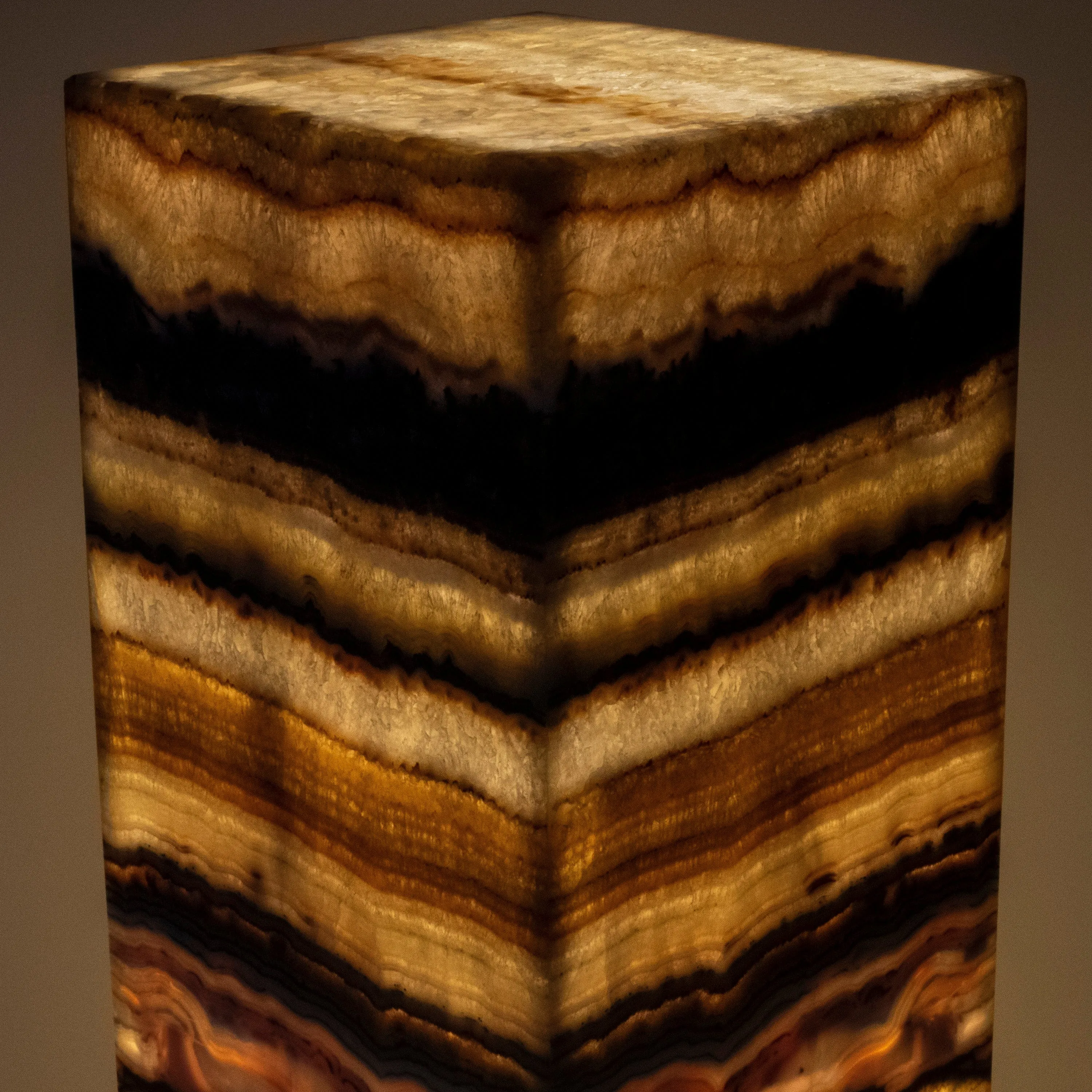 Natural Onyx Lamp Light Tower - 24