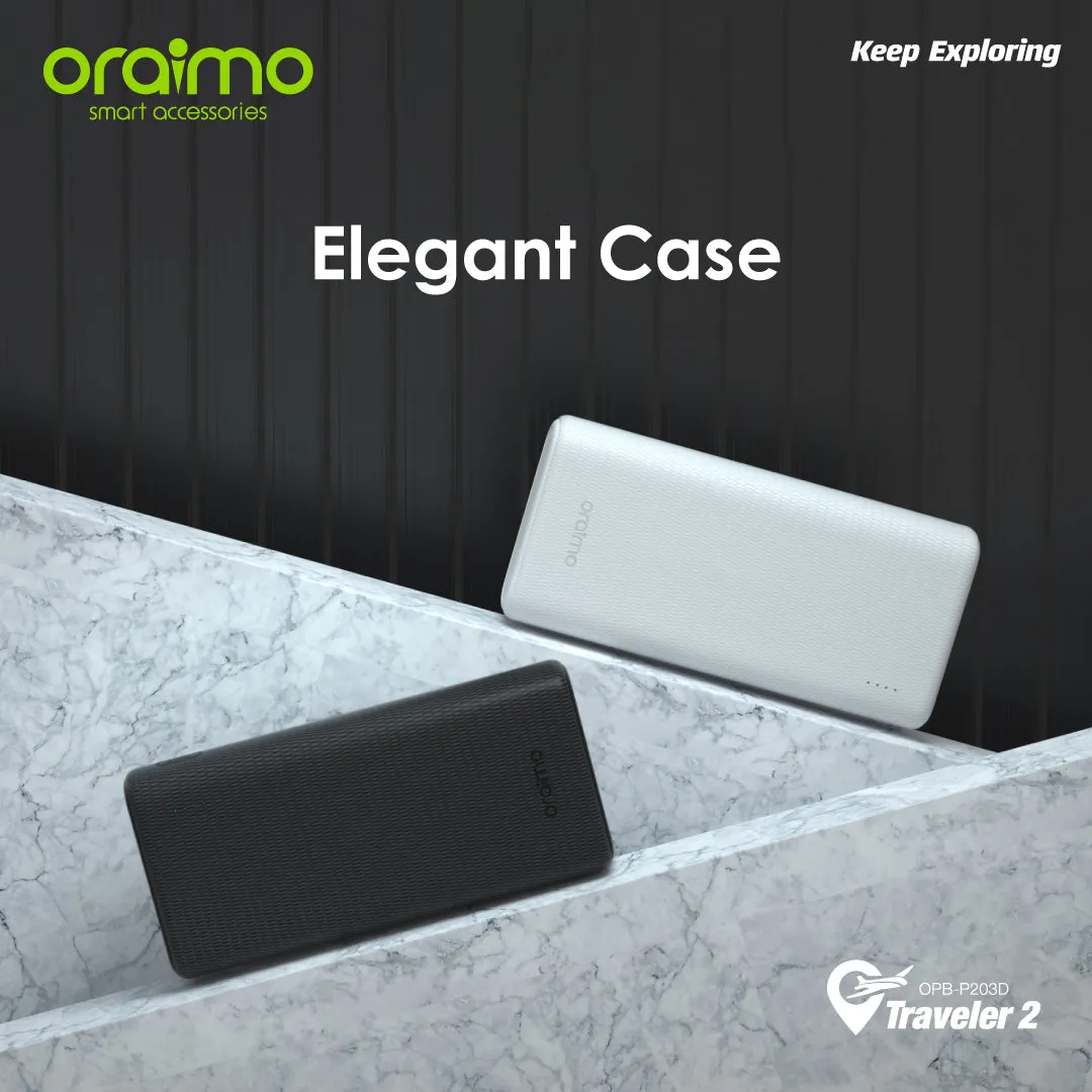 oraimo Traveler 2 20000mAh 2.1A Fast Charging Portable Power Bank