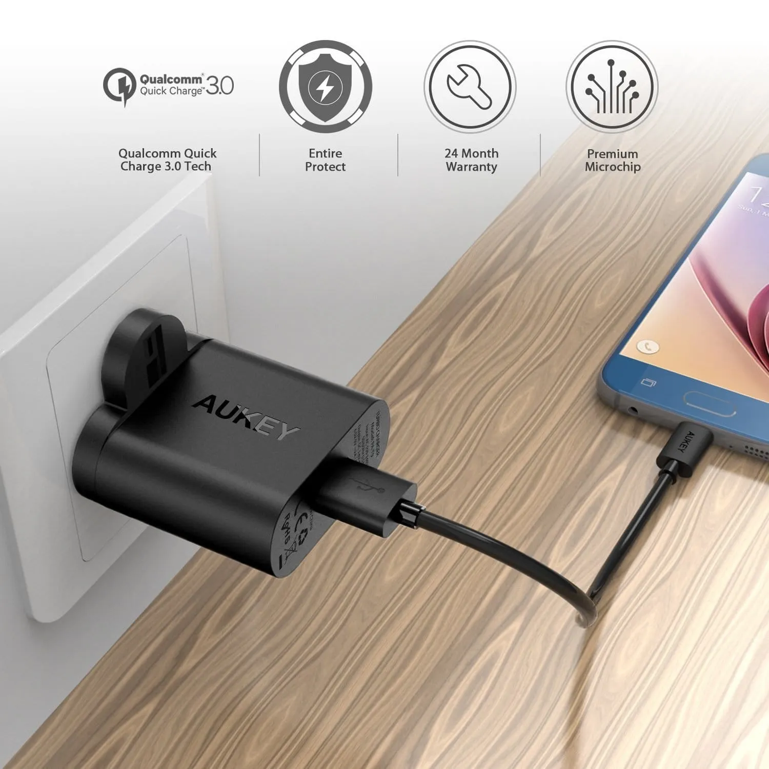 PA-T9 19.5W Qualcomm Quick Charge 3.0 USB Travel Wall Charger