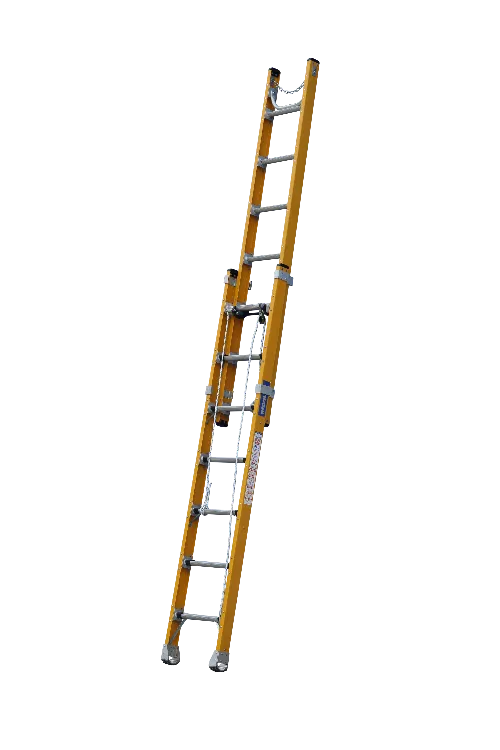 Pro Series Heavy Duty Industrial Fibreglass Linesman / Extension Ladder - Rated 150kg