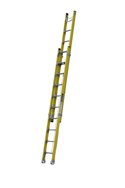 Pro Series Heavy Duty Industrial Fibreglass Linesman / Extension Ladder - Rated 150kg