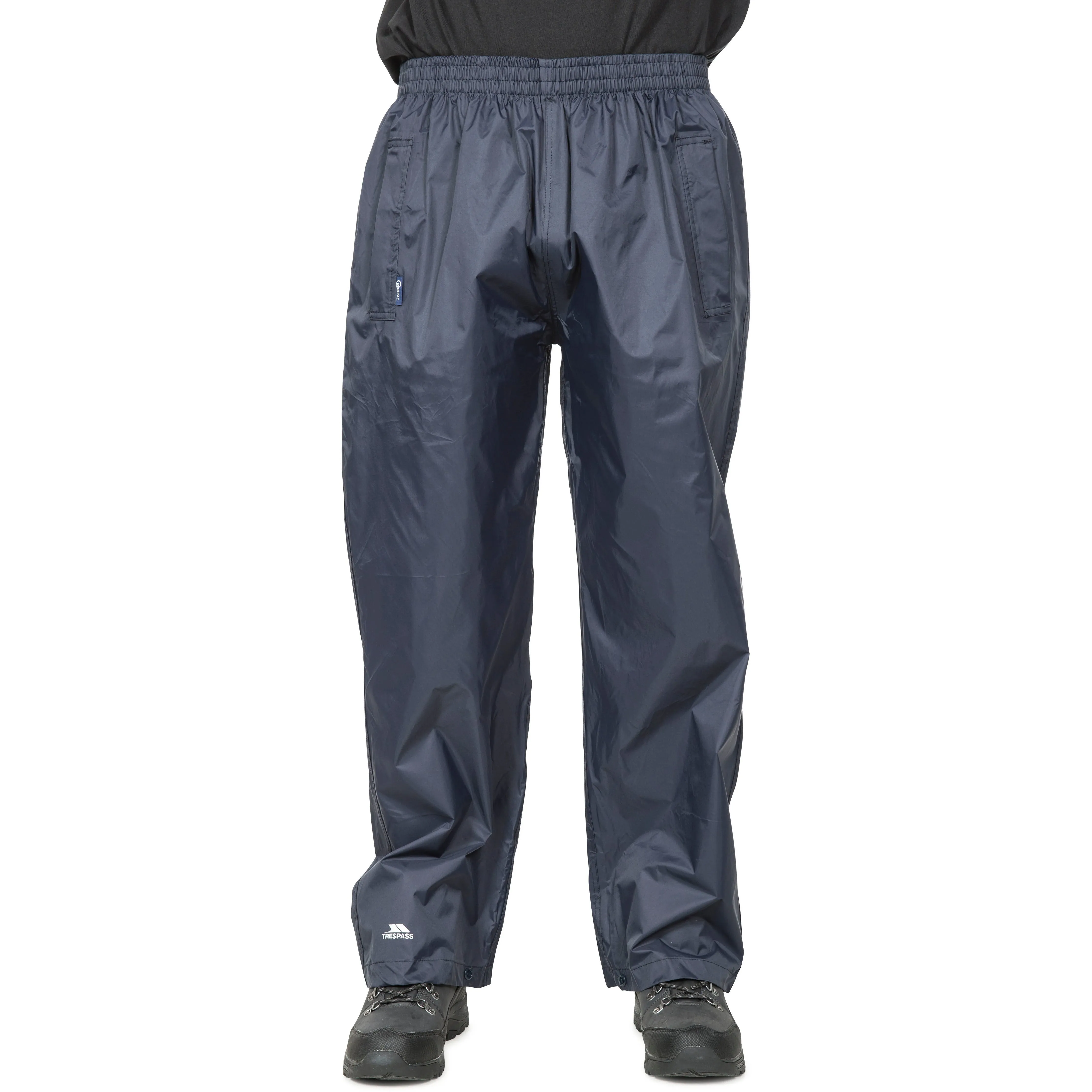 Qikpac Adults Unisex Pack Away Waterproof Trousers in Navy