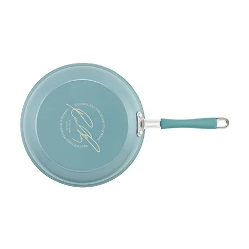 Rachael Ray Cucina Nonstick Cookware Pots and Pans Set, 12 Piece, Agave Blue