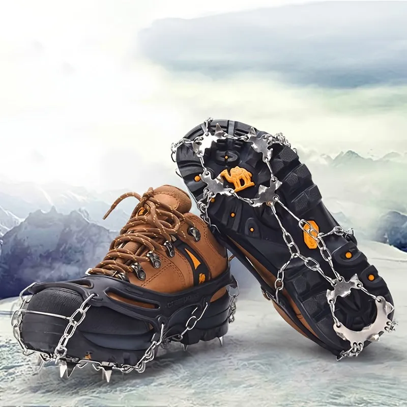 Stay Safe on Ice Stainless Steel Traction Cleats for Winter