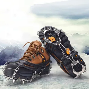 Stay Safe on Ice Stainless Steel Traction Cleats for Winter