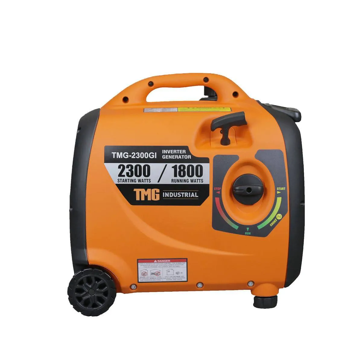 TMG Industrial 2300 Watt Digital Inverter Gasoline Generator, 79 cc OHV Engine, 6.5 Hour Run Time, 120/240 VAC, Telescopic Pull Handle, Parallel Cable Kit, TMG-2300GI