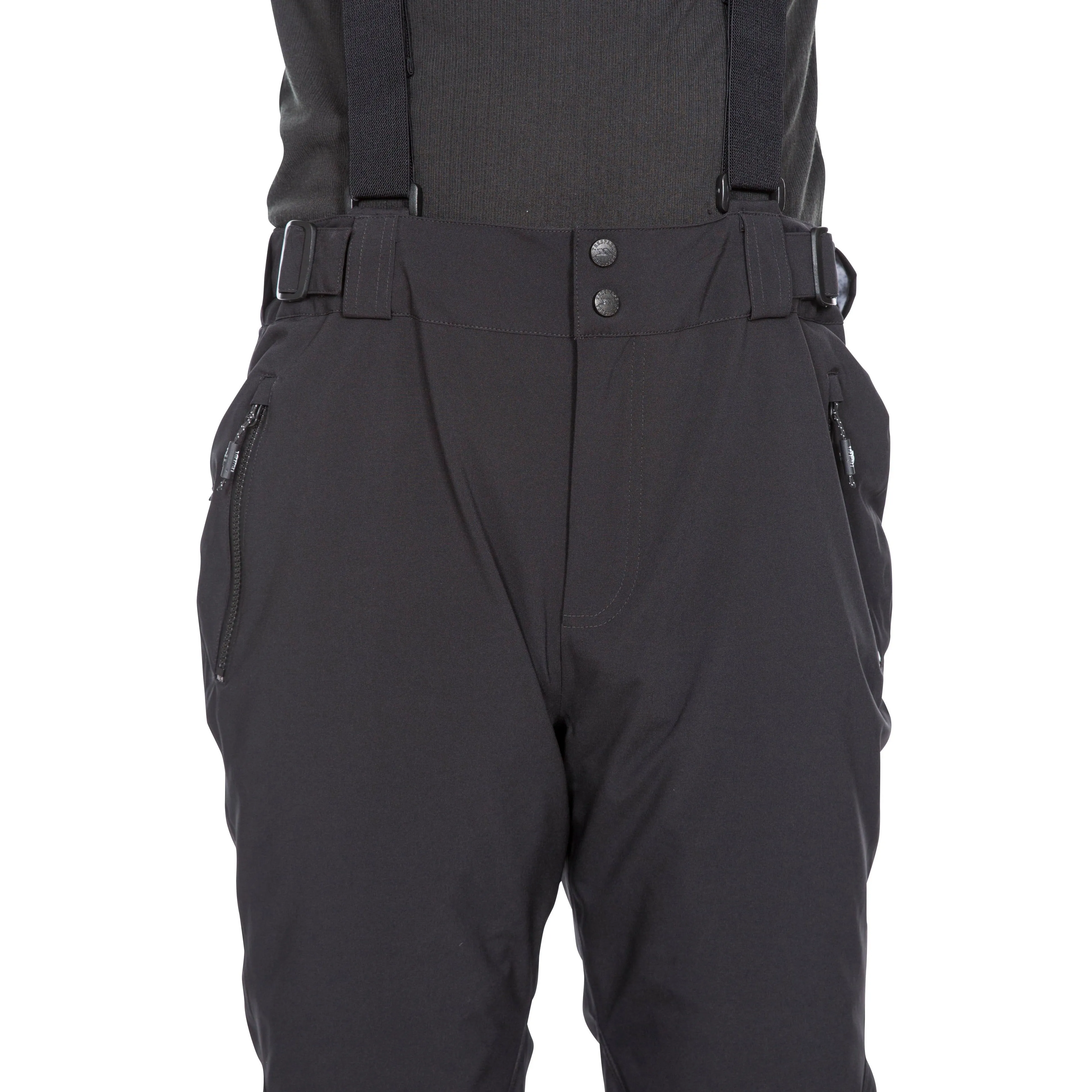 Trevor Men's Ski Trousers, Lightly Padded Slim Fit in Black