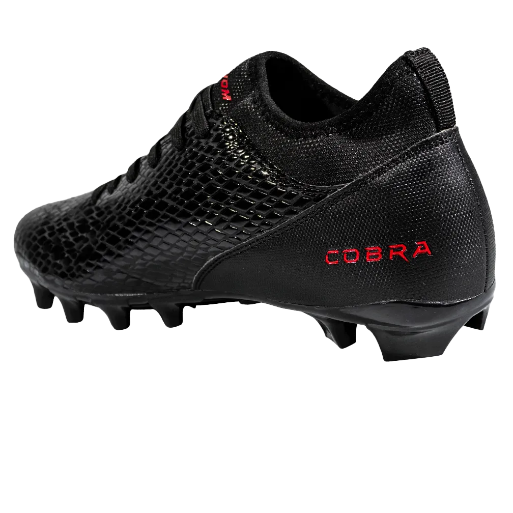 Velocity 3.0: Football Cleats - Black Cobra Skin