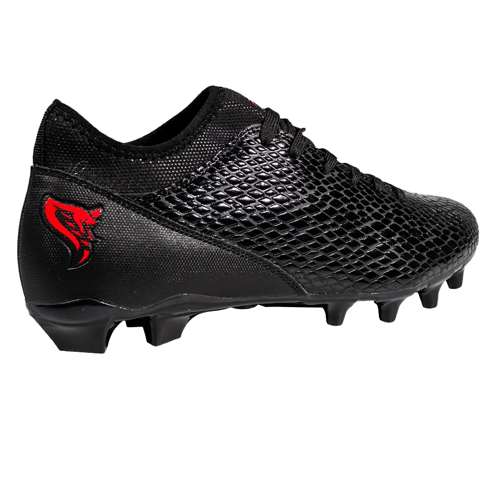 Velocity 3.0: Football Cleats - Black Cobra Skin