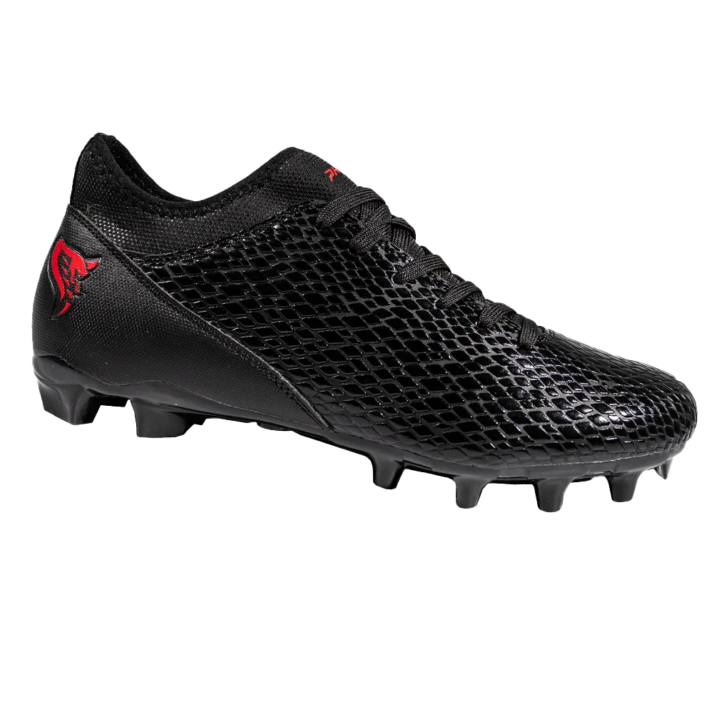 Velocity 3.0: Football Cleats - Black Cobra Skin